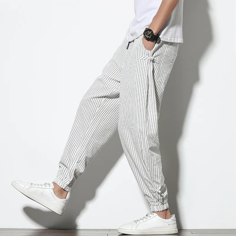 Calça Casual Masculina de Linho Summer